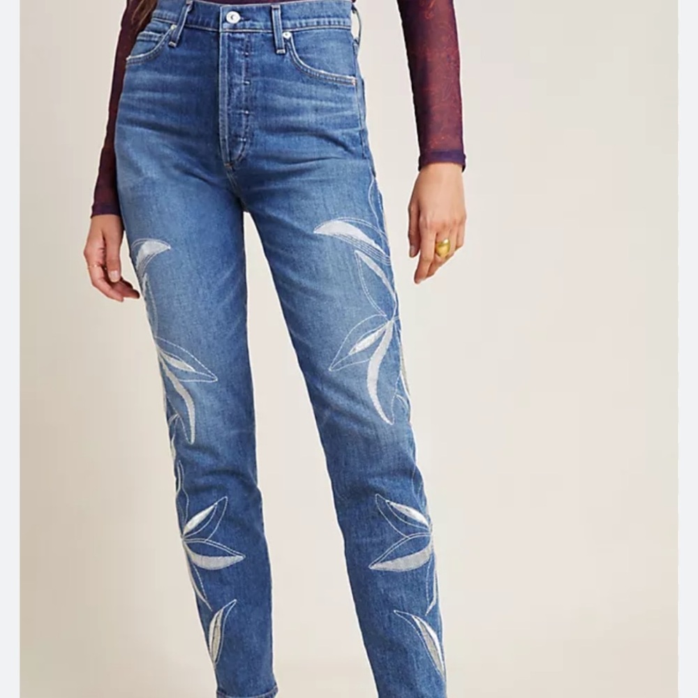 NWT Citizens of Humanity Anthropologie Olivia Ultra High Rise Slim Jeans 25 - Picture 1 of 3